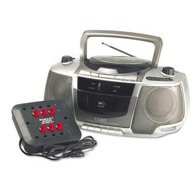 AmpliVox&reg; Six-Station Listening Center-Boombox