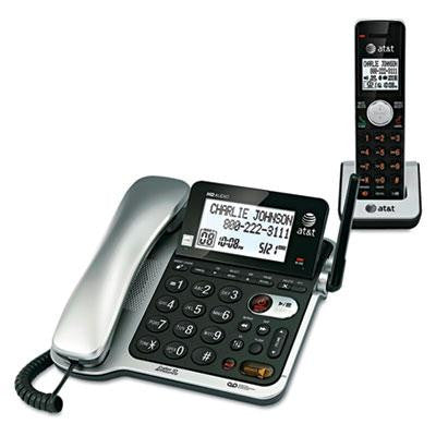 AT&T&reg; CL84102 DECT 6.0 Corded and Cordless Telephone Answering System