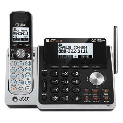 AT&T&reg; TL88102 Cordless Two-Line Digital Answering System