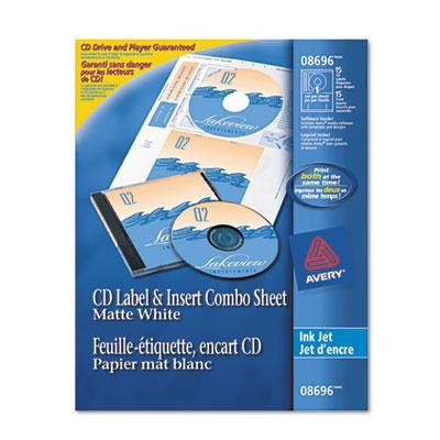 Avery&reg; CD-DVD Label & Insert Combo Sheets