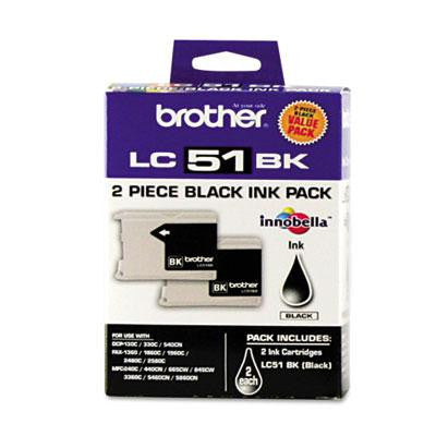 Brother LC51BK2PKS Inkjet Cartridge