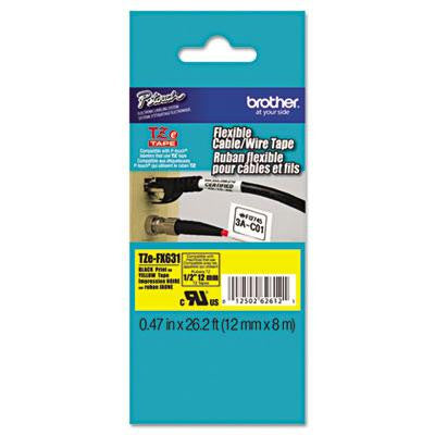 Brother P-Touch&reg; TZe Flexible ID Laminated Labeling Tape