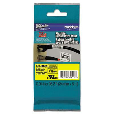 Brother P-Touch&reg; TZe Flexible ID Laminated Labeling Tape