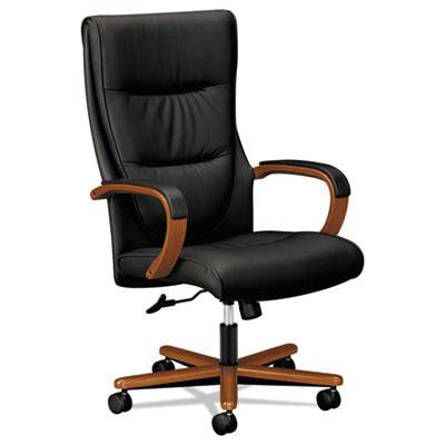 basyx&reg; VL844 Leather High-Back Chair