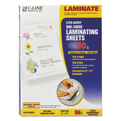 C-Line&reg; Cleer Adheer&reg; Self-Adhesive Laminating Film