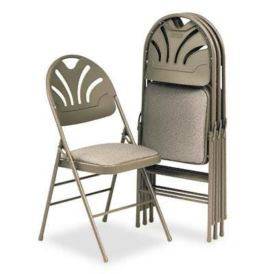 Cosco&reg; Fanfare&trade; Fabric Padded Seat & Deluxe Molded Back Folding Chair