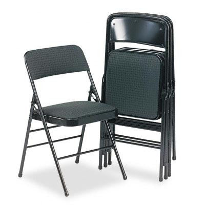 Cosco&reg; Deluxe Fabric Padded Seat and Back Folding Chair