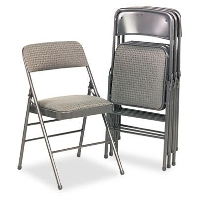 Cosco&reg; Deluxe Fabric Padded Seat and Back Folding Chair