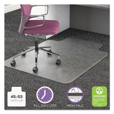 deflecto&reg; UltraMat All Day Use Chair Mat for High Pile Carpeting