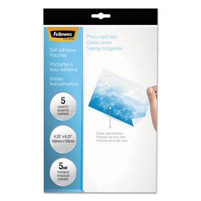 Fellowes&reg; Self-Adhesive Laminating Pouches