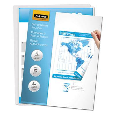 Fellowes&reg; Self-Adhesive Laminating Pouches