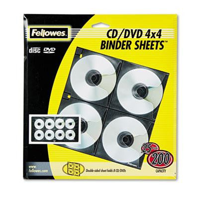 Fellowes&reg; CD-DVD Protector Sheets for Three-Ring Binders