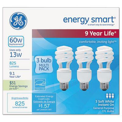 GE Energy Smart&reg; Compact Fluorescent Spiral Light Bulb