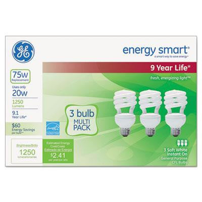 GE Energy Smart&reg; Compact Fluorescent Spiral Light Bulb