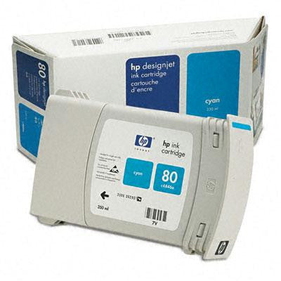 HP C4846A, C4847A, C4848A, C4871A, C4872A, C4873A, C4874A (80) Inkjet Cartridge