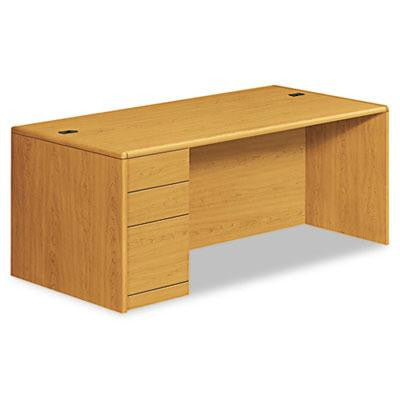 HON&reg; 10700 Series&trade; Single Pedestal Desk with Full-Height Pedestal on Left