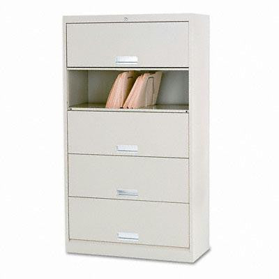 HON&reg; Brigade&reg; 600 Series Five-Shelf File with Receding Doors