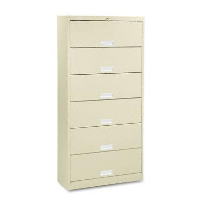 HON&reg; Brigade&reg; 600 Series Six-Shelf File with Receding Doors