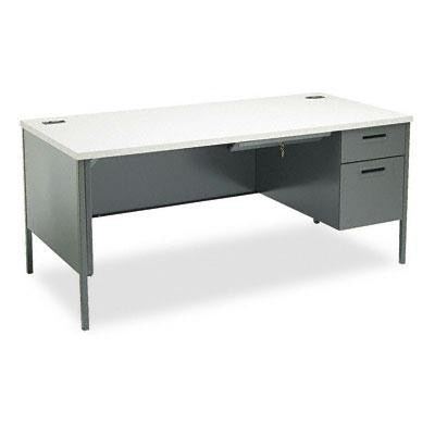 HON&reg; Metro Classic Series Single Pedestal "L" Workstation Desk