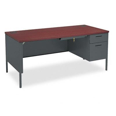 HON&reg; Metro Classic Series Single Pedestal "L" Workstation Desk