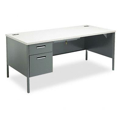 HON&reg; Metro Classic Series Single Pedestal "L" Workstation Desk