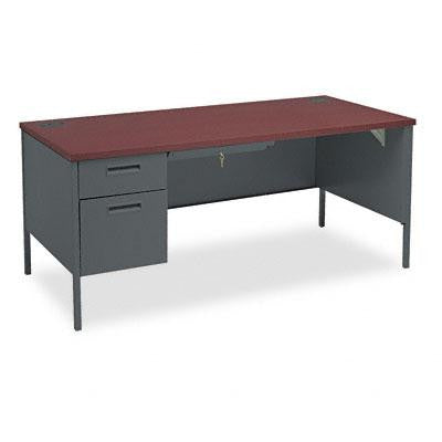 HON&reg; Metro Classic Series Single Pedestal "L" Workstation Desk