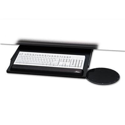 Kelly Computer Supply Under Desk Keyboard Tray with Oval Mouse Platform, Black