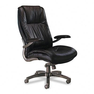 Mayline&reg; Leather Seating Series Executive High-Back Swivel-Tilt Chair