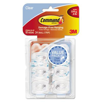 Command&trade; Clear Hooks and Strips