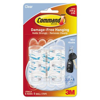 Command&trade; Clear Hooks and Strips