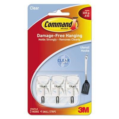 Command&trade; Clear Hooks and Strips