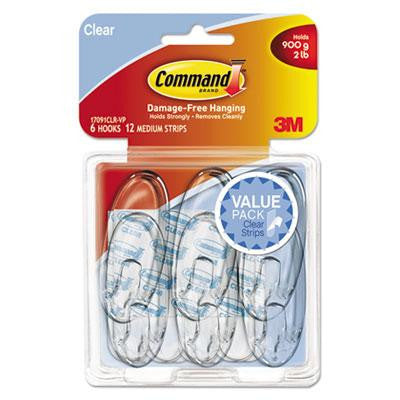 Command&trade; Clear Hooks and Strips