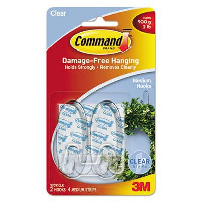 Command&trade; Clear Hooks and Strips