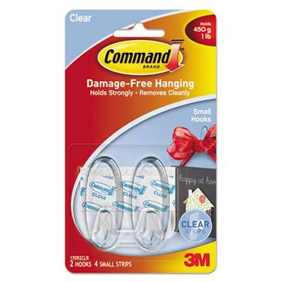 Command&trade; Clear Hooks and Strips