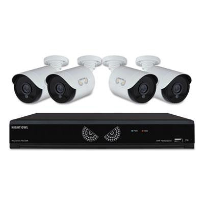 Night Owl Eight-Channel Lite HD Analog Video Security System with HDD and HD Wired Cameras