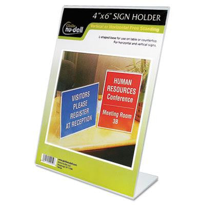 NuDell&trade; Clear Plastic Sign Holders