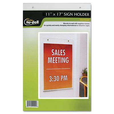 NuDell&trade; Clear Plastic Sign Holders