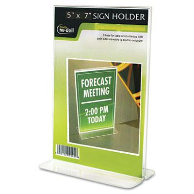 NuDell&trade; Clear Plastic Sign Holders