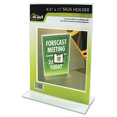 NuDell&trade; Clear Plastic Sign Holders