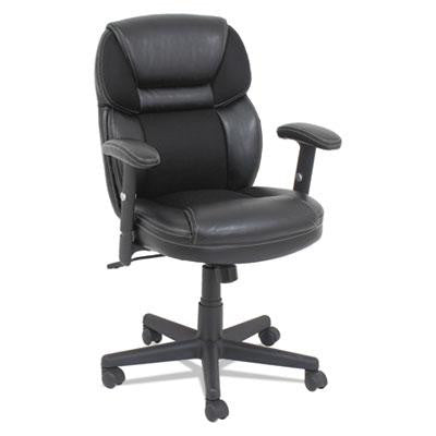 OIF Leather-Mesh Mid-Back Chair