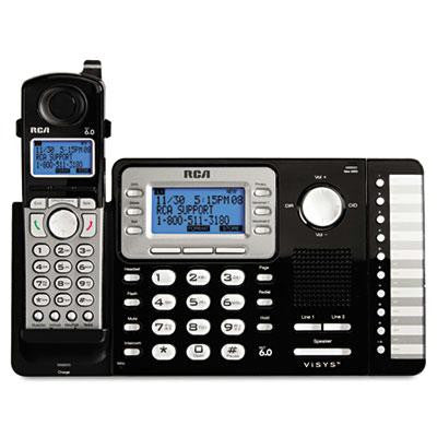 RCA&reg; ViSYS&trade; Cordless Expandable Two-Line Phone System