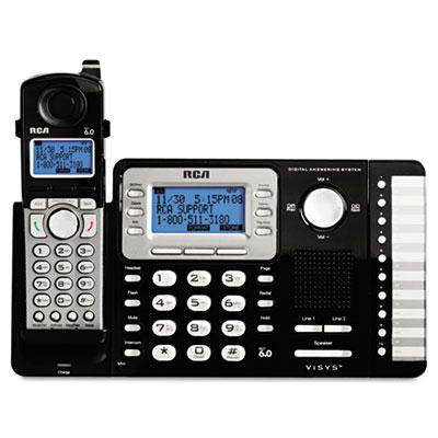 RCA&reg; ViSYS&trade; Cordless Expandable Two-Line Phone System