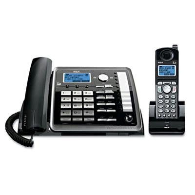 RCA&reg; ViSYS&trade; Two-Line Corded-Cordless Expandable Phone System