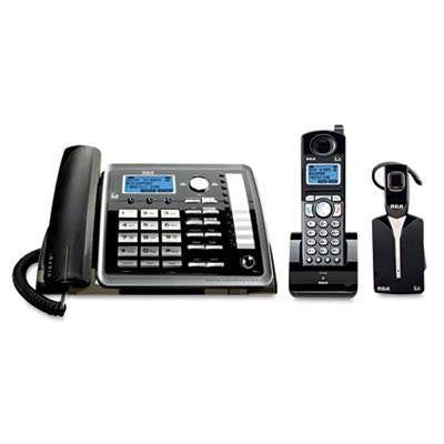 RCA&reg; ViSYS&trade; Two-Line Corded-Cordless Expandable Phone System