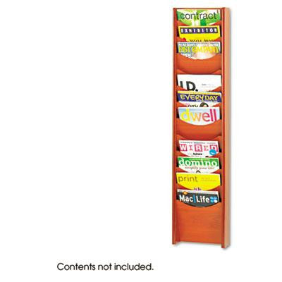 Safco&reg; Solid Wood Wall-Mount Literature Display Rack