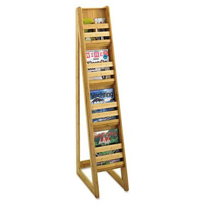 Safco&reg; Bamboo Magazine-Pamphlet Floor Display