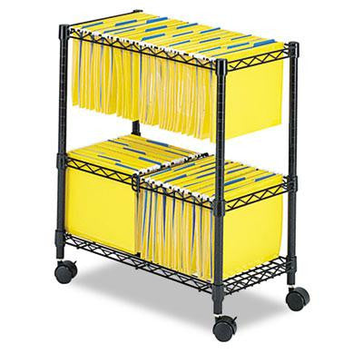 Safco&reg; Two-Tier Rolling File Cart