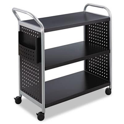 Safco&reg; Scoot&trade; Three Shelf Utility Cart