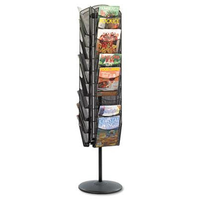 Safco&reg; Onyx&trade; Mesh Rotating Magazine Display