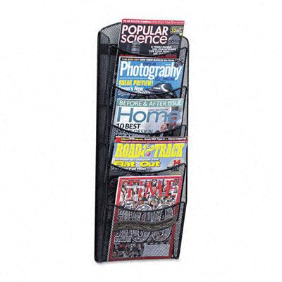 Safco&reg; Onyx&trade; Mesh Literature Rack